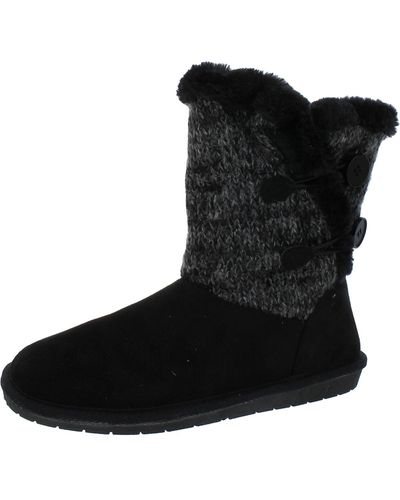 Sugar Faux Fur Winter & Snow Boots - Black