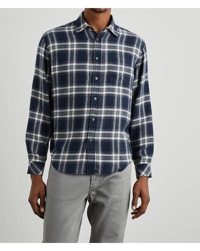 CARSON SHIRT - LOUIS LEAF NAVY GREEN – Rails