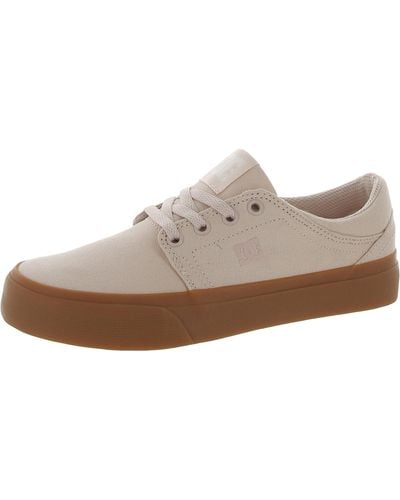 Dc Trase Tx Canvas Lace-up Skateboarding Shoes - White