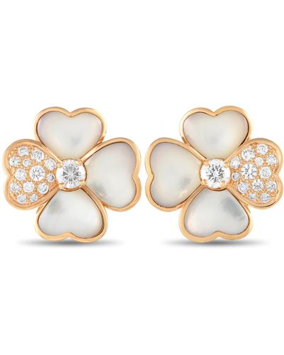 Van Cleef & Arpels Vintage Alhambra Mother of Pearl Earrings