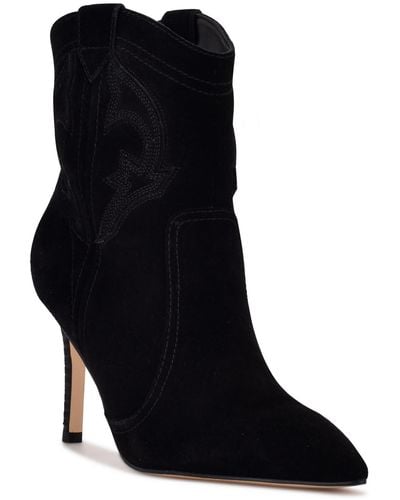 Nine West Flows Suede Pull-on Ankle Boots - Black