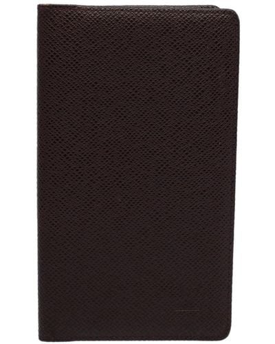 Louis Vuitton Couverture Carnet De Note Leather Wallet (pre-owned) - Black