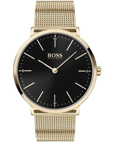 BOSS Black Dial Watch - Metallic