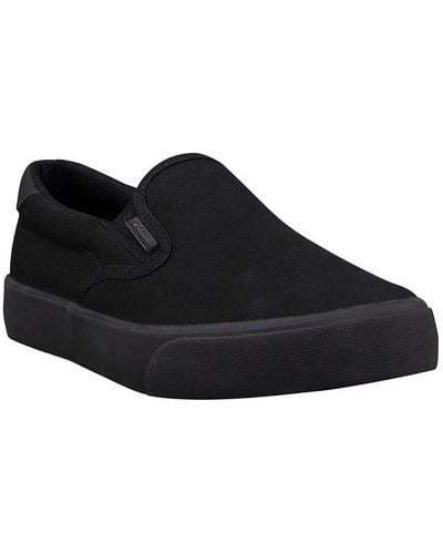 Lugz Clipper Wide Canvas Slip-on Casual And Fashion Sneakers - Black