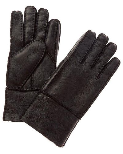Surell Shearling-lined Tech Gloves - Black