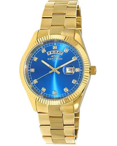 Oniss Admiral Blue Dial Watch - Metallic