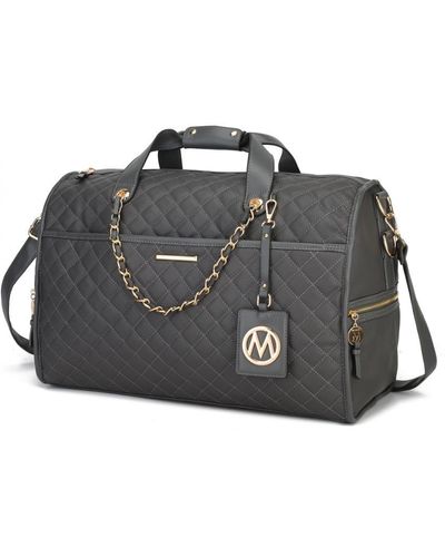 MKF Collection by Mia K Lexie Vegan Leather Duffle - Black