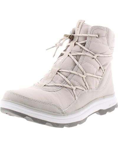 Ryka Brae Cold Weather Lace Up Ankle Boots - White