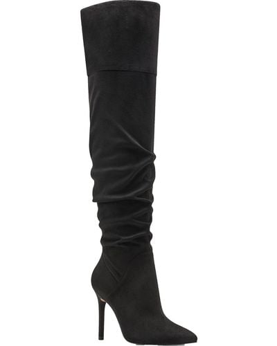 Jessica Simpson Loury Stiletto Faux Suede Over-the-knee Boots - Black