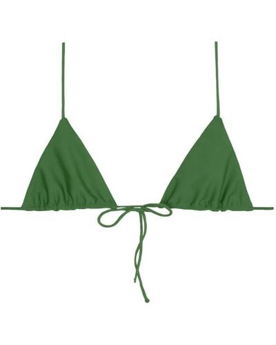 Mikoh Swimwear Oska Thin String Triangle Bikini Top - Green