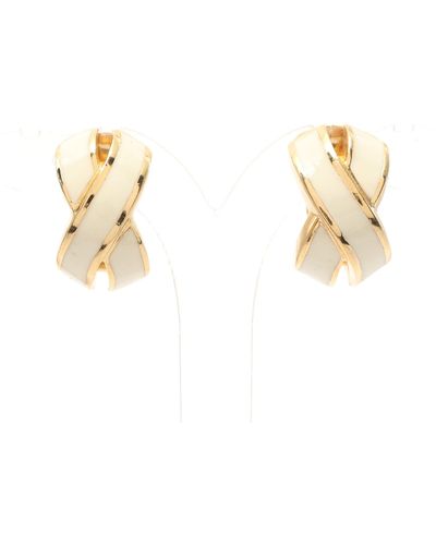 Dior Earrings Gp Gold Off - Metallic
