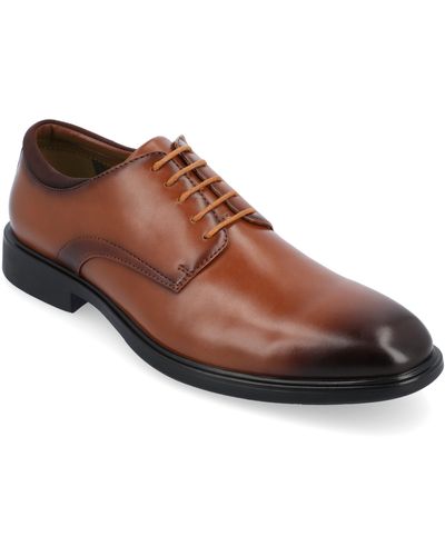 Vance Co. Kimball Plain Toe Dress Shoe - Brown