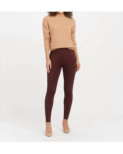 Spanx Faux Suede leggings - Red