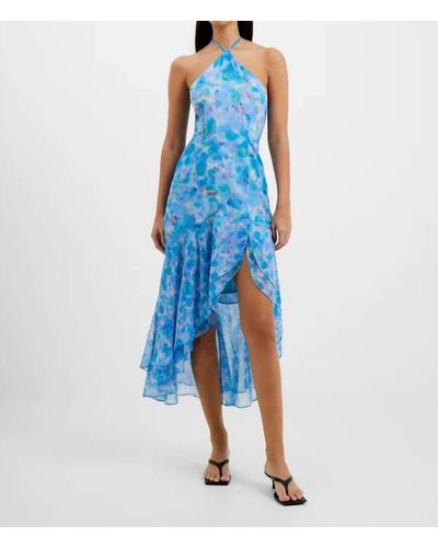French Connection Gretha Rec Halter Dress - Blue