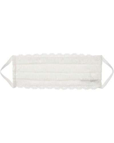 Cosabella Never Say Never Pleated Face Mask - White