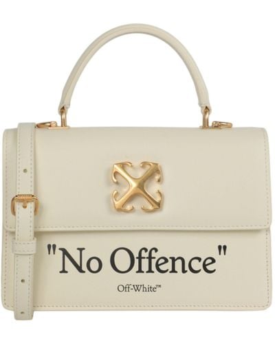 Off-White c/o Virgil Abloh Jitney 1.4 Top Handle Quote Bag - White