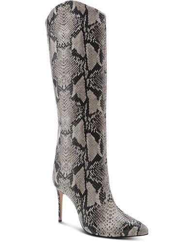 SCHUTZ SHOES Maryana Leather Tall Knee-high Boots - Gray