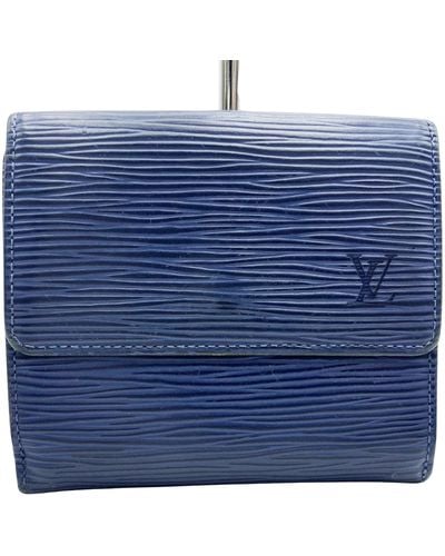 Louis Vuitton Porte Carte Cit Bifold Leather Wallet (pre-owned) - Blue
