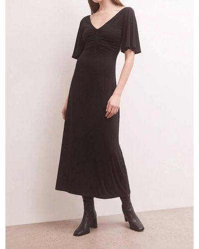 Z Supply Kara Flutter Sleeve Dress - Black