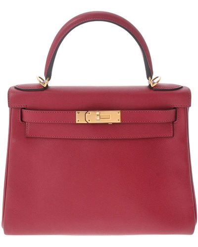 Hermès Kelly 28 Leather Handbag (pre-owned) - Red