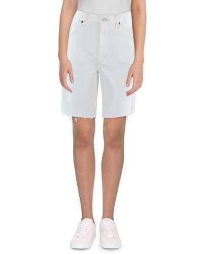 Agolde Denim Ultra High Rise Cutoff Shorts - White