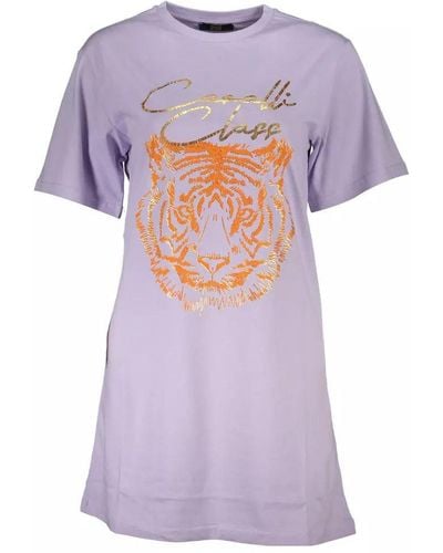 Class Roberto Cavalli Cotton Tops & T-shirt - Purple