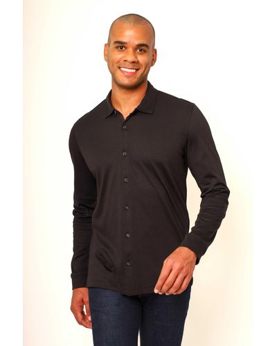 VELLAPAIS Lucena Long Sleeve Shirt - Black