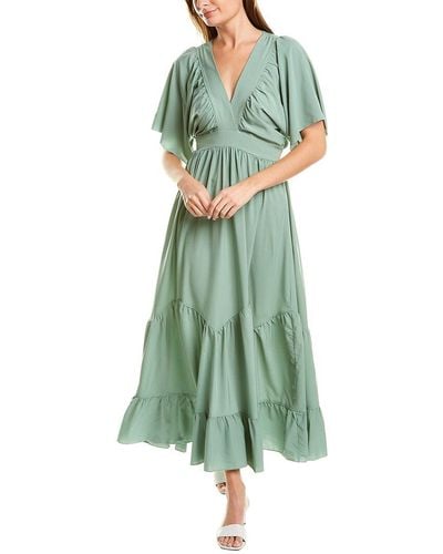 To My Lovers Tie-back Maxi Dress - Green