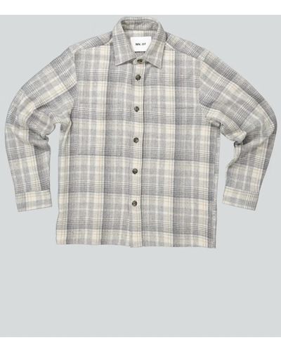 NN07 Frode Overshirt In Gray Check - Multicolor