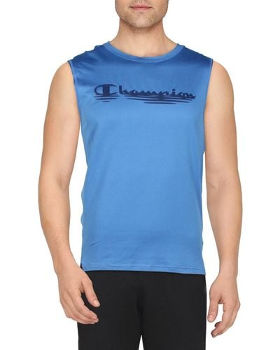 Champion Muscle T-shirt Shirts & Tops - Blue