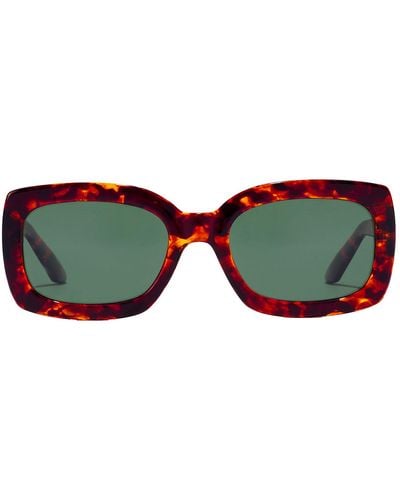 Hawkers Gigi Hgig22cetp Cetp Rectangle Polarized Sunglasses - Green