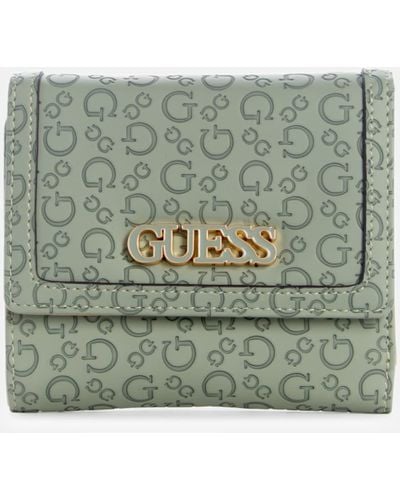 Guess Factory Zakaria Embossed Logo Trifold - Green