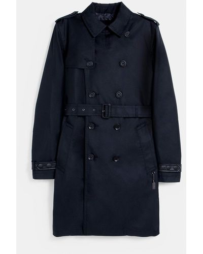 COACH Trench Coat - Blue