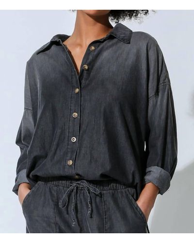 Electric and Rose Hendrix Button Down Shirt - Black