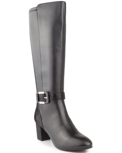 Karen Scott Isabell Fashion Tall Knee-high Boots - Gray