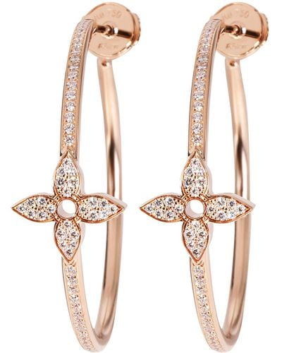 Louis Vuitton Idylle Blossom Hoop Earrings - White