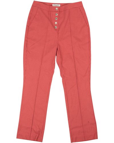 Opening Ceremony Snap Front Gingham Pant - Rust - Red