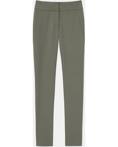 Lafayette 148 New York Acclaimed Stretch Wich Side Slit Pant - Green