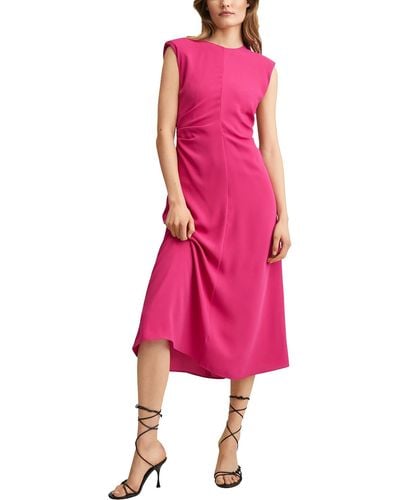 Mng Business Midi Sheath Dress - Pink