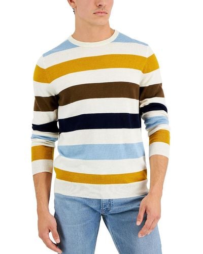 Club Room Merino Wool Blend Striped Pullover Sweater - Multicolor