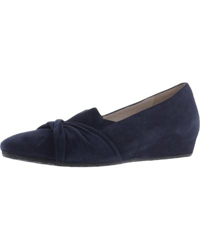 Amalfi by Rangoni Valeria Leather Slip On Loafers - Blue