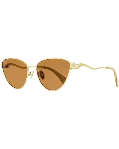 Lanvin Rateau Cat-eye Sunglasses Lnv112s Gold/horn 59mm - Black