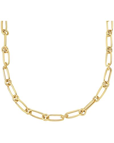 Fine Jewelry 18" Oval Link Chain Necklace 14k Gold - Metallic