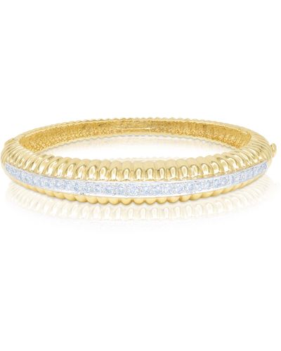 Diana M. Jewels 18 Kt Yellow Gold Bangle Bracelet - Black