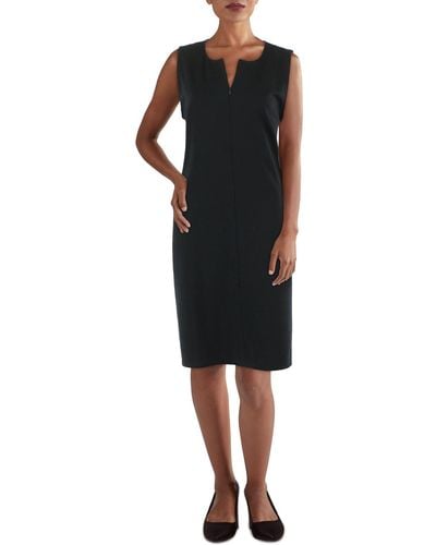 Eileen Fisher Sleeveless Midi Wear To Work Dress - Black