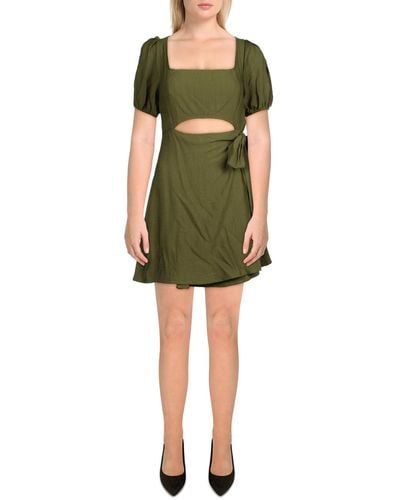 BCBGeneration Cut-out Short Mini Dress - Green