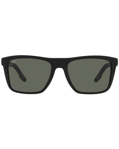 Costa Del Mar Mainsail 06s9107 910703 55 Rectangle Polarized Sunglasses - Black