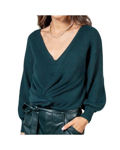 Lucy Paris Twist Front Sweater - Green