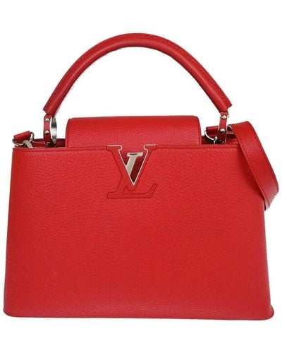 Louis Vuitton Capucines Leather Shoulder Bag (pre-owned) - Red