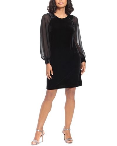 London Times Semi-formal Above-knee Cocktail And Party Dress - Black